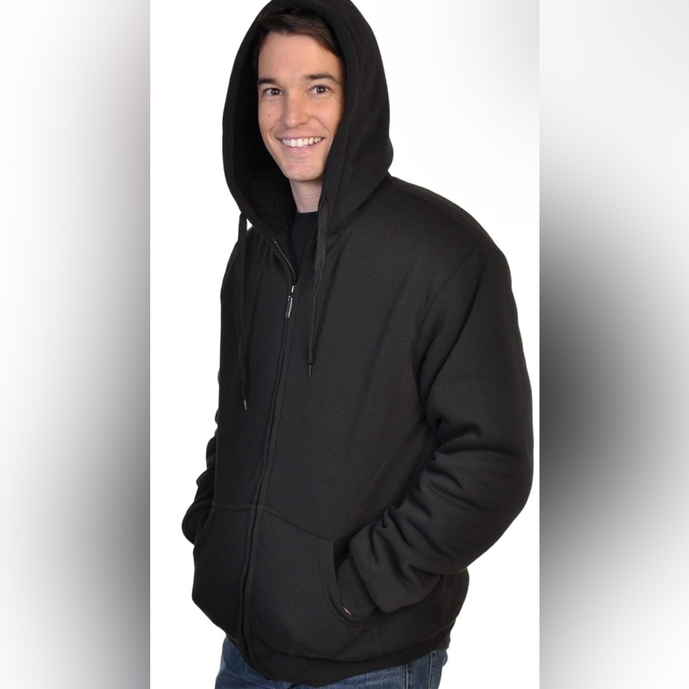 Espada Menswear Full-Zip Sherpa-Lined Hoodie Jacket Size Medium EUC